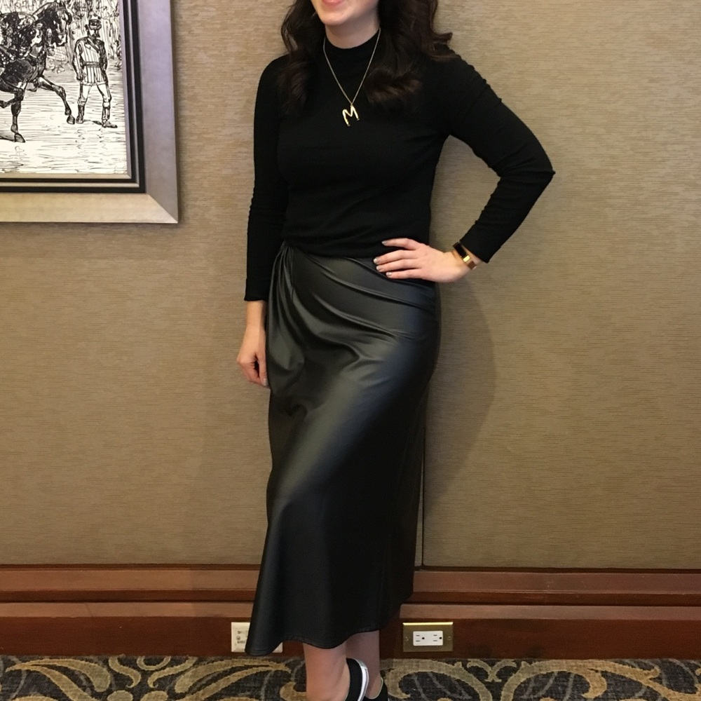 Meg | Faux Leather Cassiopeia Skirt | Size Small